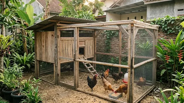 Kandang Sederhana Semi Terbuka