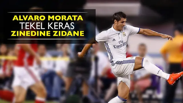 Video Alvaro Morata melakukan tekel keras dari belakang terhadap Zinedine Zidane saat berada ruang ganti usai juara Piala Super Eropa 2016, Jumat (12/8/2016).