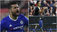 Pencetak gol terbanyak Premier League 2016-2017 hingga pekan 10 dipimpin oleh striker Chelsea, Diego Costa dengan jumlah delapan gol. (AFP-Reuters)