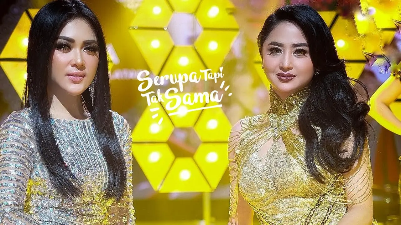 [Bintang] Serupa Tapi Tak Sama: Cantiknya Glamor, Ini Momen Kembar Syahrini dan Dewi Perssik yang Bikin Pangling