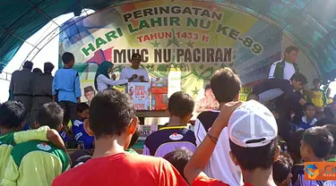 Citizen6, Paciran: Suasana pengundian doorprize jalan sehat harlah NU ke - 89 MWC NU Paciran Lamongan. (Pengirim: Farid)