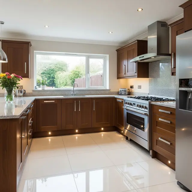 Dapur Rumah Menggunakan Keramik Polished
