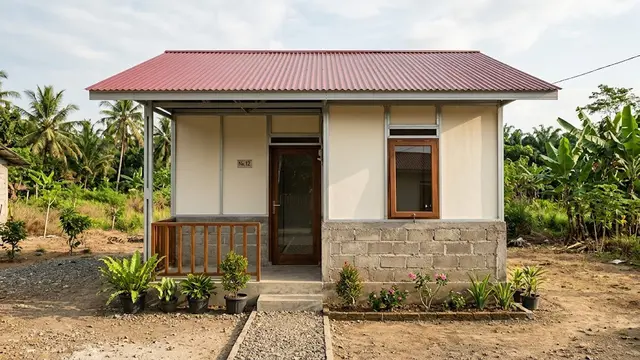 Rumah Semi-Permanen (Setengah Tembok), Desain Rumah 30 Juta Paling Irit