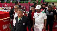 Ketua Umum Pengurus Pusat Persatuan Gulat Seluruh Indonesia (PP PGSI), Trimedya Panjaitan di GOR Binjai (Reza Efendi/Liputan6.com)