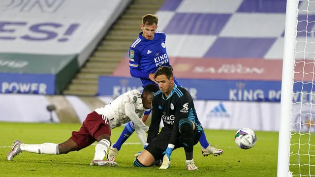 FOTO: Arsenal Lumat Leicester City di Piala Liga Inggris