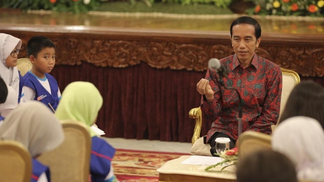 Jokowi diwawancarai reporter cilik SD se-Jabotabek