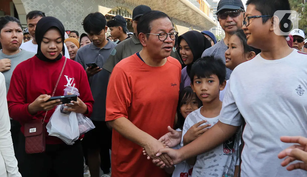 Pramono mengatakan datang ke CFD untuk mengambil banyak masukan dan keluhan dari masyarakat. (Liputan6.com/Herman Zakharia)