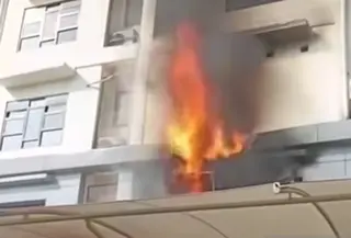 Kebakaran di Polres Metro Jakarta Barat (AntaraNews)