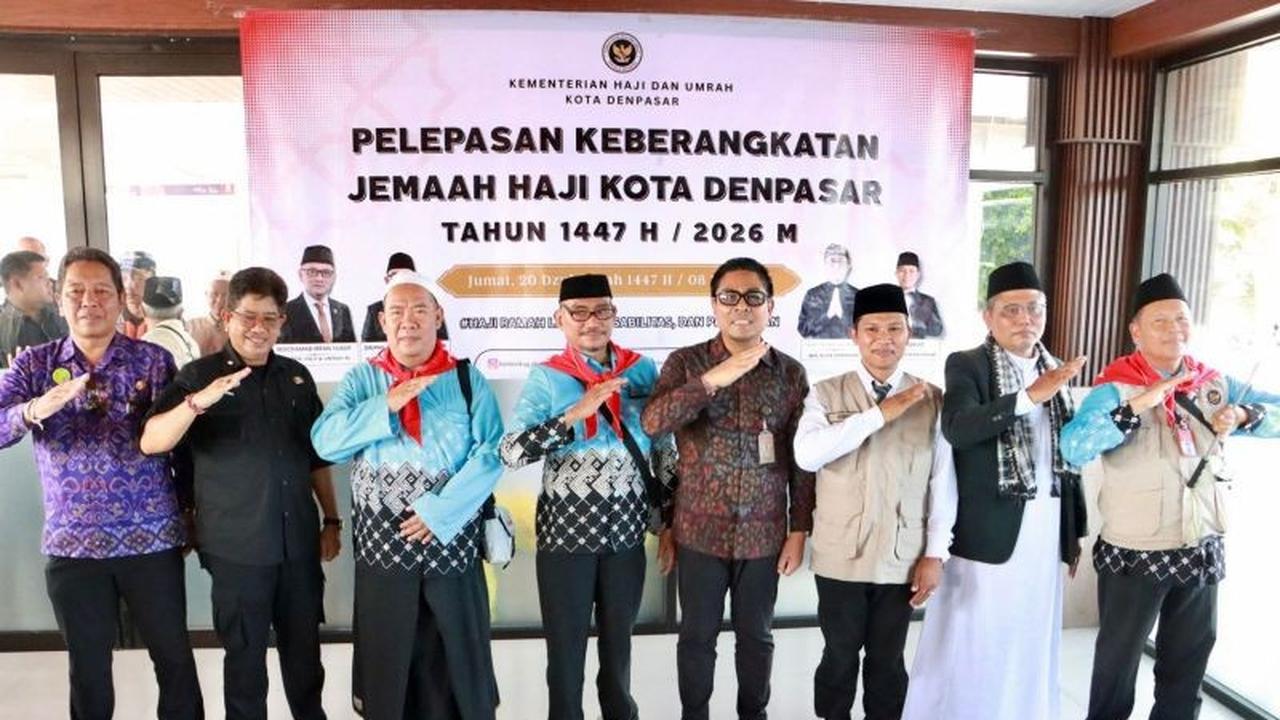 Wakil Wali Kota Denpasar Lepas 261 Calhaj, Ingatkan Pentingnya Jaga Kesehatan