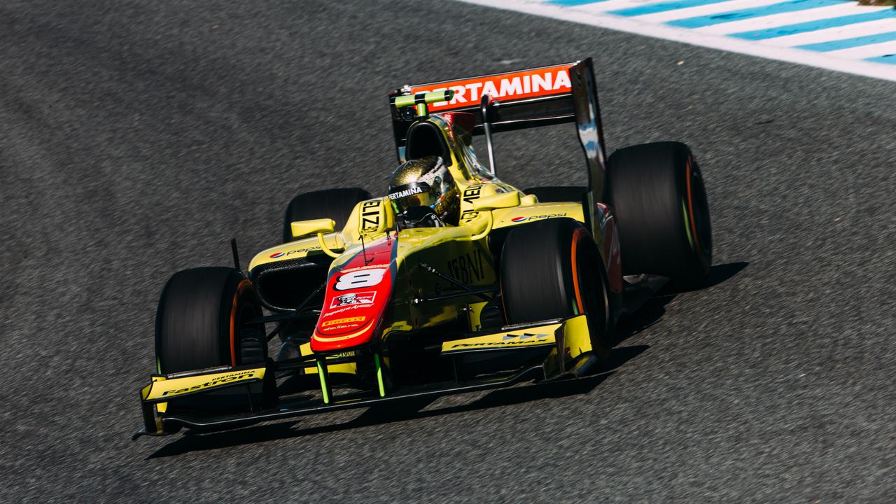 Pembalap Jagonya Ayam Campos Racing, Sean Gelael (GP2 Media Services)