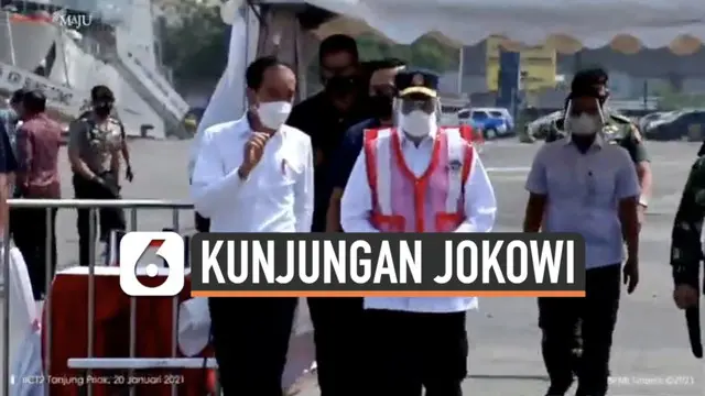 Presiden Joko Widodo mengunjungi posko darurat evakuasi Pesawat Sriwijaya Air SJ182. Rombongan Presiden tiba di lokasi Rabu (20/1) siang.
