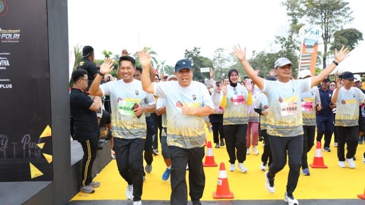 Semarak Hari Bhayangkara Ke-80: Bhayangkara Babel Run Pererat Kebersamaan Polri dan Masyarakat di Bangka Belitung