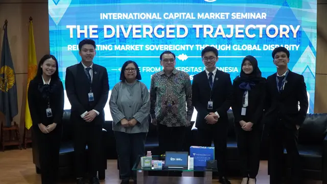Indonesia Capital Market Student Studies (ICMSS) menggelar The 25th ICMSS International Capital Market Seminar di Jakarta, Rabu (5/2/2026). (Dok ICMSS)