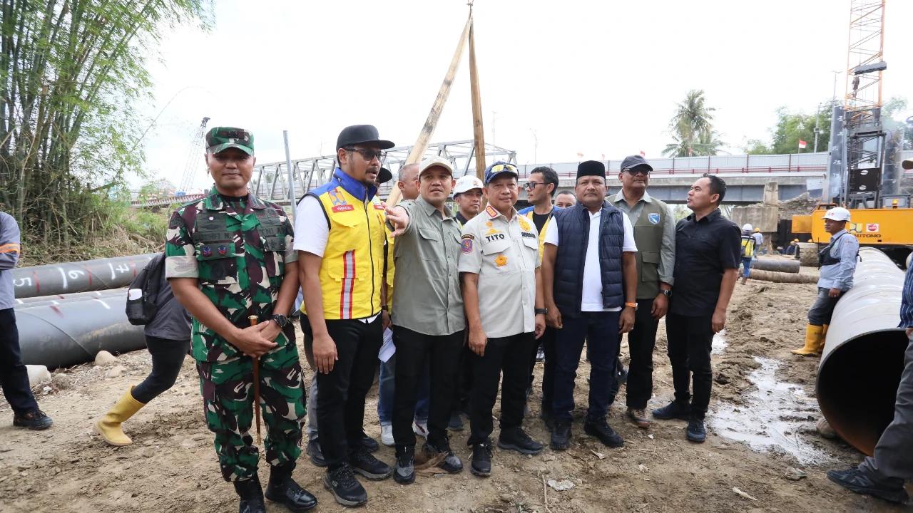 Jembatan Krueng Tingkeum Bireuen Rampung Juli 2026, Kasatgas Tito Apresiasi Menteri PU