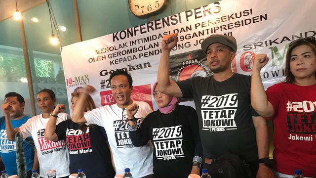 Relawan pendukung Jokowi menyatakan sikap terkait intimidasi di CFD