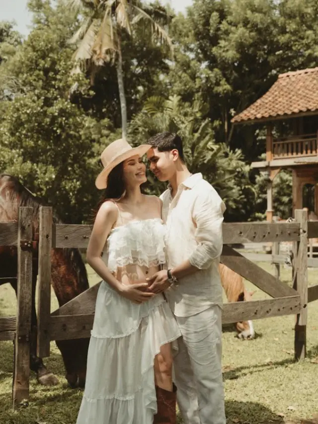 Model Baju Alyssa Daguise saat Umumkan Hamil Anak Pertama