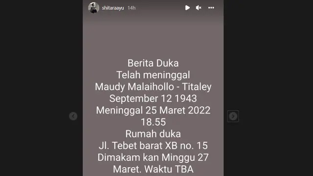 Nenek Mikha Tambayong