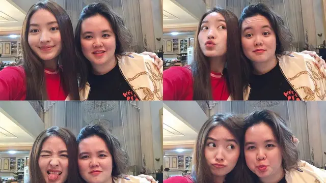 Momen kebersamaan antara Natasha Wilona dan kakak kandungnya yakni Claresta Frederica