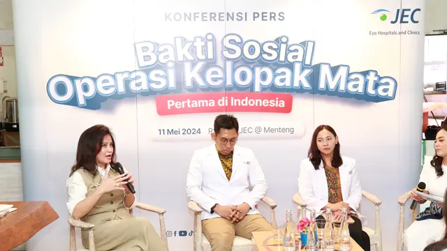 Konferensi Pers Bakti Sosial Operasi Kelopak Mata