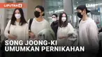 Aktor Korea Selatan, Song Joong-ki membagikan kabar bahagia. Dalam surat yang dibagikan pada penggemar (30/1/2023), ia mengumumkan telah menikah. Istrinya Katy Louise Saunders, mantan aktris asal Inggris.