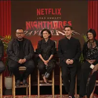 Aryo Bayu, Joko Anwar, Marissa Anita, Fachri Albar, dan Asmara Abigail dalam wawancara terbatas dengan media, Kamis (13/6/2024). [Foto: Netflix]