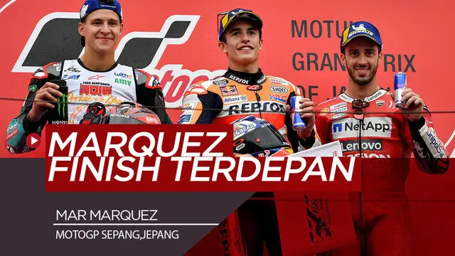 Berita Video Marc Marquez Finis Terdepan di MotoGP Jepang, Valentino Rossi Terjatuh