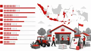 Infografis 10 Provinsi dengan Koperasi Merah Putih Terbanyak