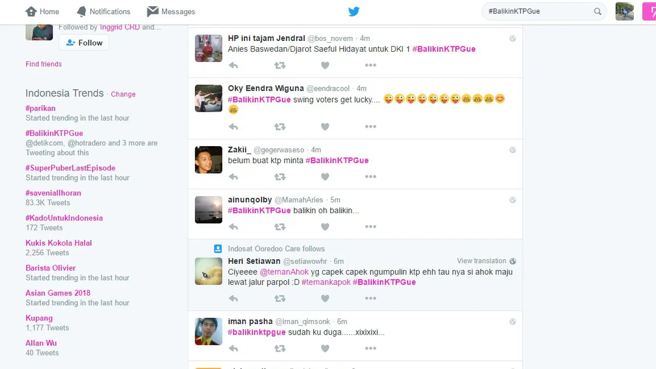 Trending Topic #BalikinKTPGue