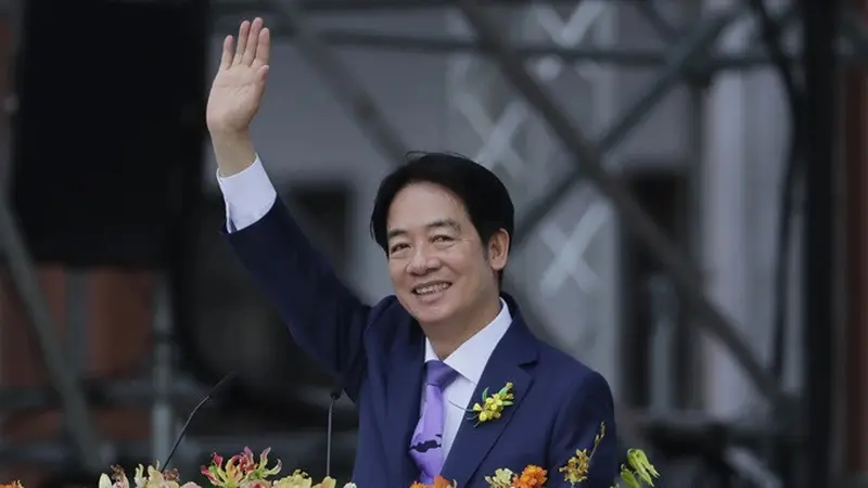 Presiden baru Taiwan Lai Ching-te atau dikenal pula William Lai dilantik pada Senin (20/5/2024).