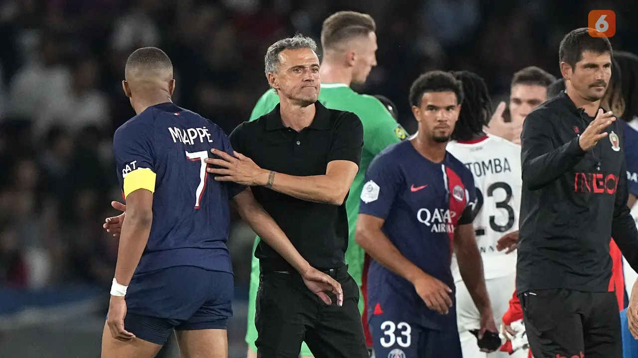 Foto: Wajah Lesu Kylian Mbappe setelah PSG Ditumbangkan Nice di Kandang Sendiri