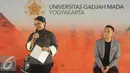Menteri Luar Negeri Retno Marsudi memberi sambutan di Emtek Goes to Campus (EGTC) 2016 di Universitas Gadja Mada, Yogyakarta, Rabu (02/11). Menlu Retno hadir sebagai salah satu pembicara inspiratif dalam kegiatan EGTC 2016. (Liputan6.com/Helmi Affandi)