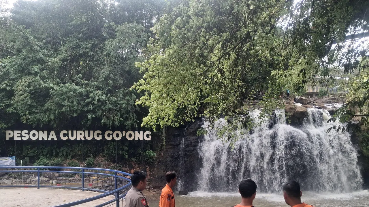 Seorang wisatawan bernama Fery (34) dilaporkan terseret arus dan tenggelam di objek wisata Curug Goong, Kabupaten Pandeglang, Banten. (Istimewa)
