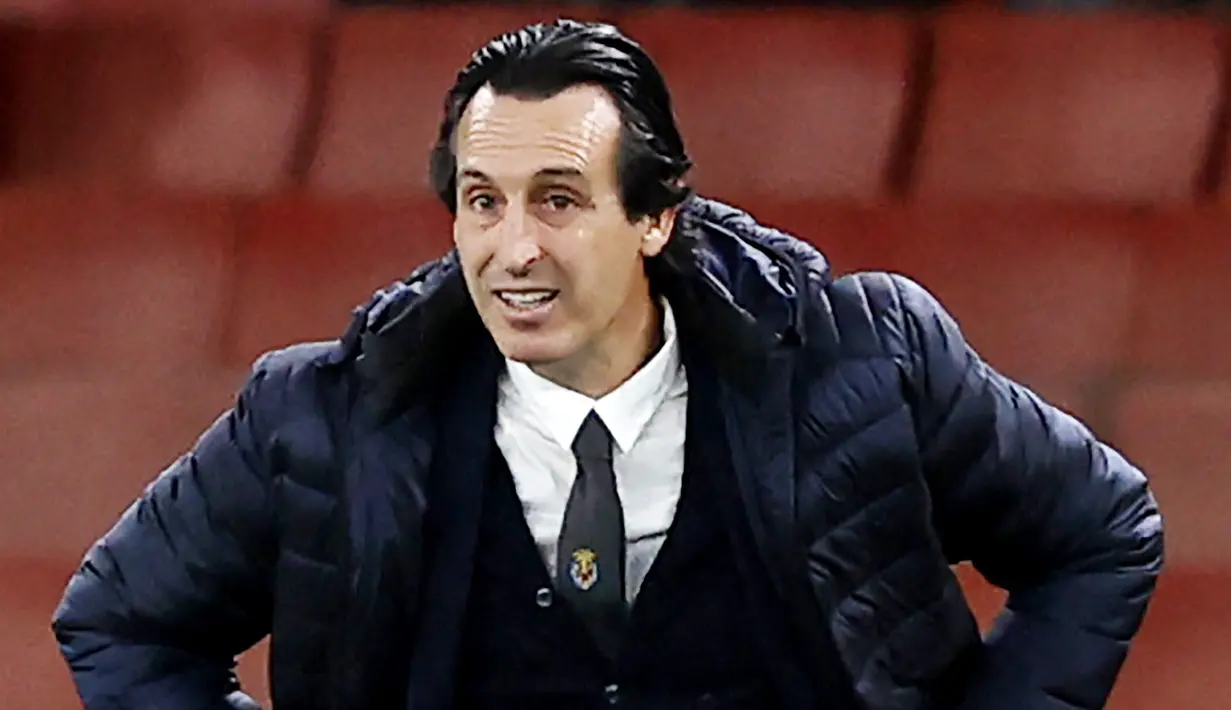 Unai Emery - Manchester United patut mewaspadai sosok juru taktik Villarreal di final Liga Europa nanti. Ya, Unai Emery adalah rajanya kompetisi ini dengan total tiga trofi juara. (AFP/Adrian Dennis)