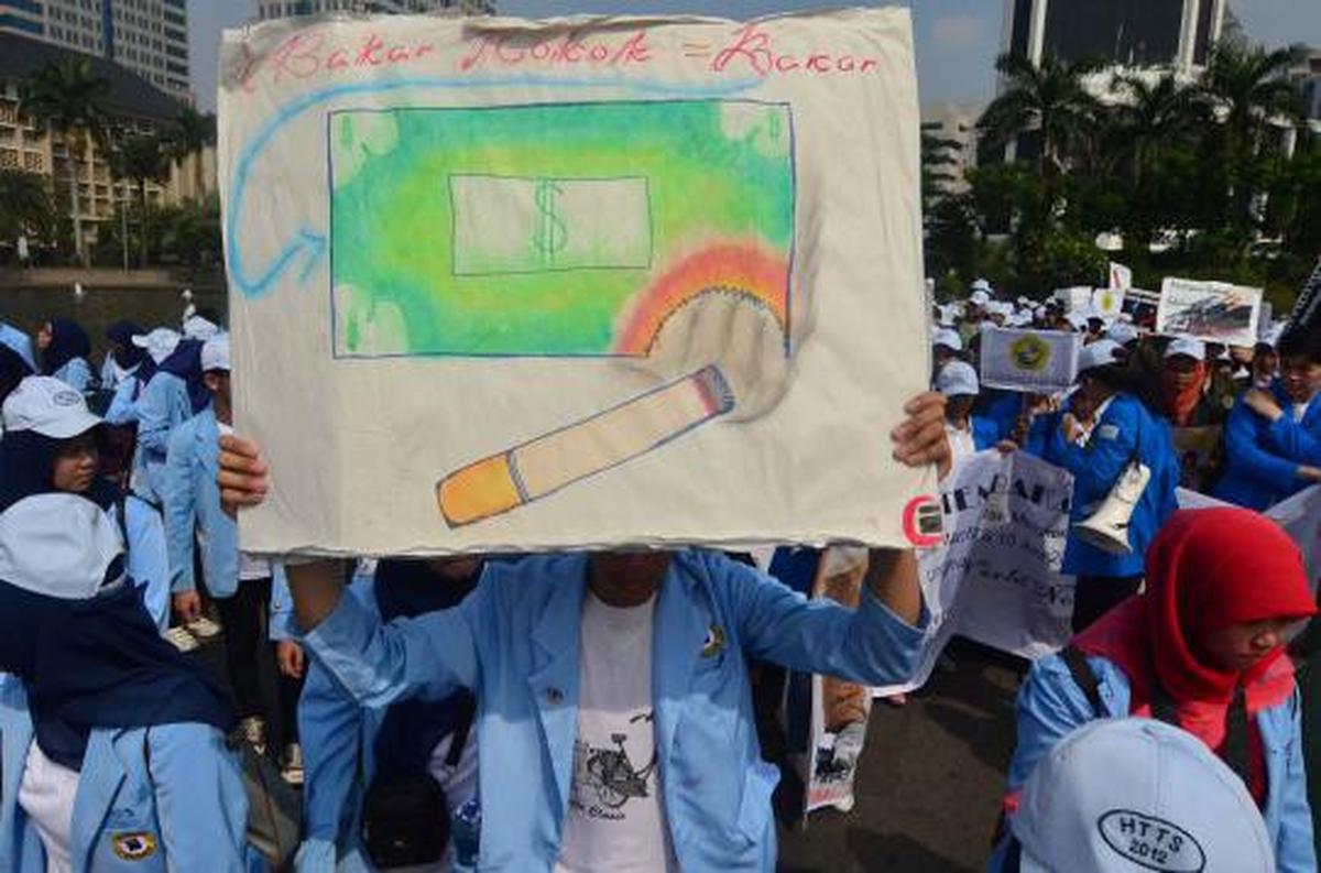 Mahasiswa ajak masyarakat tidak merokok