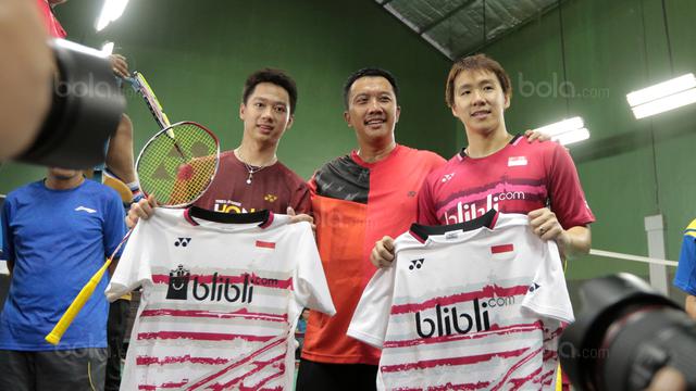 Kevin Sanjaya, Marcus Gideon, Menpora Imam Nahrawi, Bulutangkis Indonesia, Bola.com