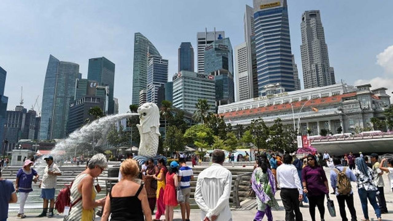 Pemandangan Singapura terbebas kabut asap setelah diguyur hujan