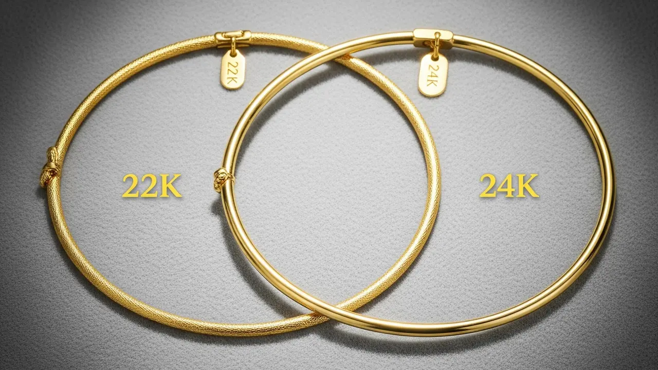 Perbedaan Gelang Emas Bangle Tipis 22K dan 24K untuk Investasi