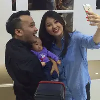 Ruben Onsu, Thalia, dan Sarwendah (Ruswanto/Bintang.com)