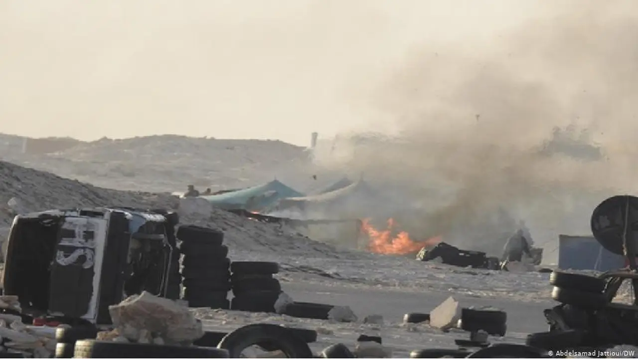 Situasi di Guerguerat pasca pertempuran antara Front Polisario dan militer Maroko. (DW)