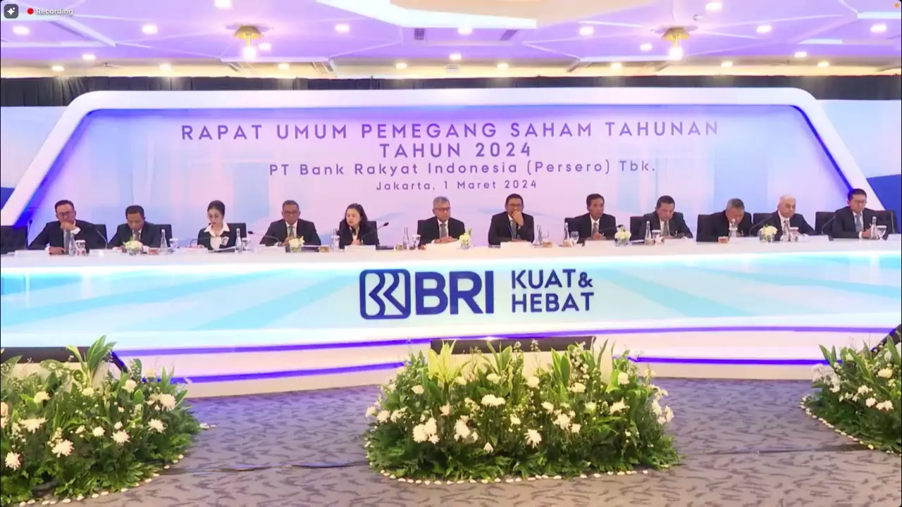 PT Bank Rakyat Indonesia (Persero) Tbk (BBRI) baru saja menyelesaikan Rapat Umum Pemegang Saham Tahunan (RUPST) pada hari ini, Jumat 1 Maret 2024