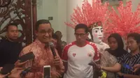 Anies BAswedan menyampaikan permohonan maaf pada warga Jakarta. (Liputan6.com/Delvira Chaerani Hutabarat)