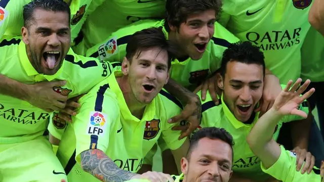 Selebrasi Juara Barcelona