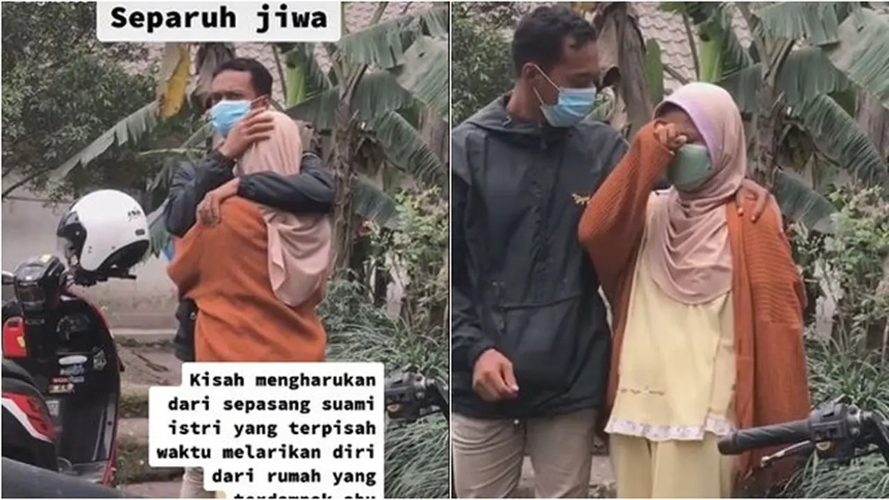 Pasangan Suami Istri Ini Terpisah 24 Jam saat Erupsi Semeru, Pertemuannya Haru