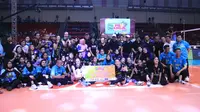 Jakarta Electric PLN juara seri kedua final four PLN Mobile Proliga 2024 usai mengalahkan Jakarta Pertamina Enduro di GOR Jatidiri Semarang, Sabtu (13/7/2024). Jakarta Electric PLN tidak terkalahkan dalam tiga laga pada seri kedua final four. (foto: Proliga)