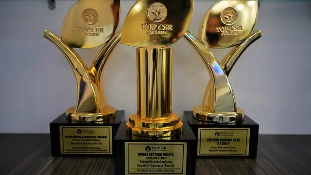 Peruri Sabet 3 Penghargaan Bergengsi di Ajang TOP CSR Awards 2020
