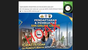Cek Fakta: Hoaks Link Pendaftaran dan Pembuatan SIM Online Gratis