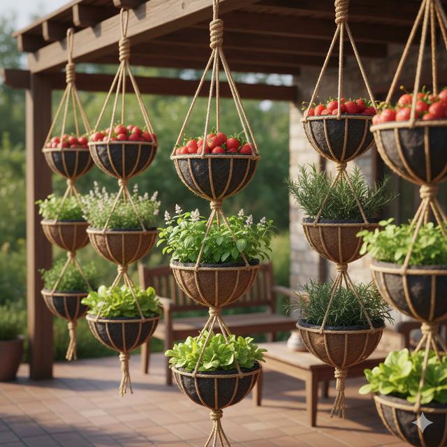 Keranjang Gantung Bertingkat (Gemini AI)