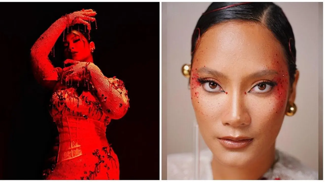 6 Potret Detail Makeup dan Penampilan Tara Basro di Gala Premiere Pengabdi Setan 2