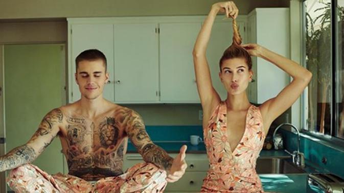 Hailey Baldwin dan Justin Bieber (dok. Instagram @haileybieber/https://www.instagram.com/p/BtlmrFuFTVH/Putu Elmira)