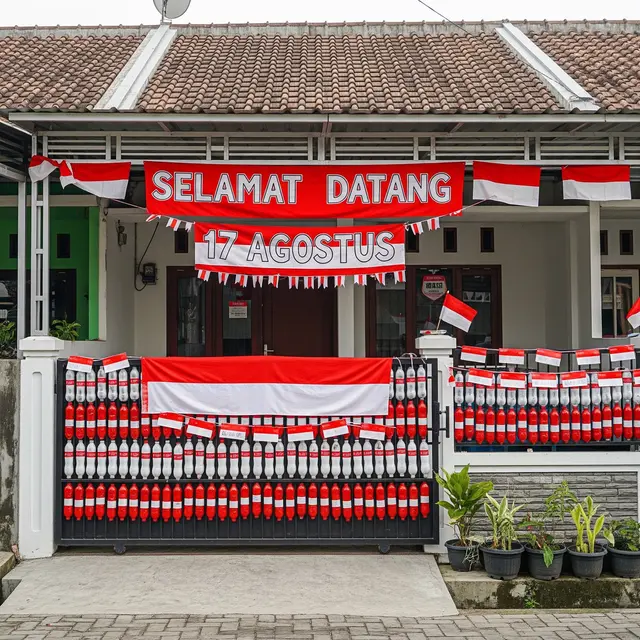 9 Ide Dekorasi 17 Agustus di Pagar Rumah, Tampilan Hunian Makin Meriah